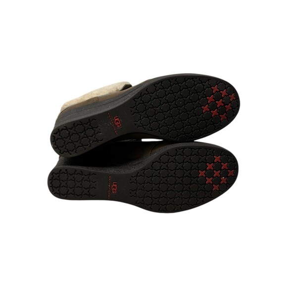 Ugg Zea Wedge Boots Women's 9 Brown Waterproof Suede Shearling - Picture 8 of 11